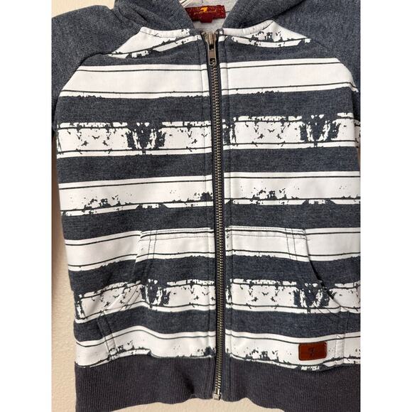 7 For All Mankind Stripped Hooded Jacket Size 4T - Picture 7 of 8